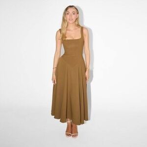 OddMuse - The Ultimate Muse Low Waist Square Neck Midi Dress